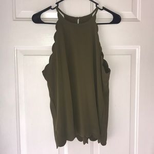 Olive green top